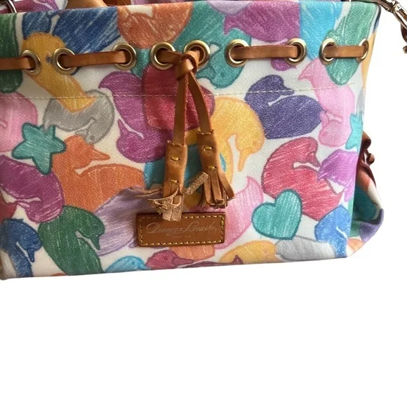 Vintage Dooney‎ & Bourke Scribble Hearts Duck Patterns Handbag